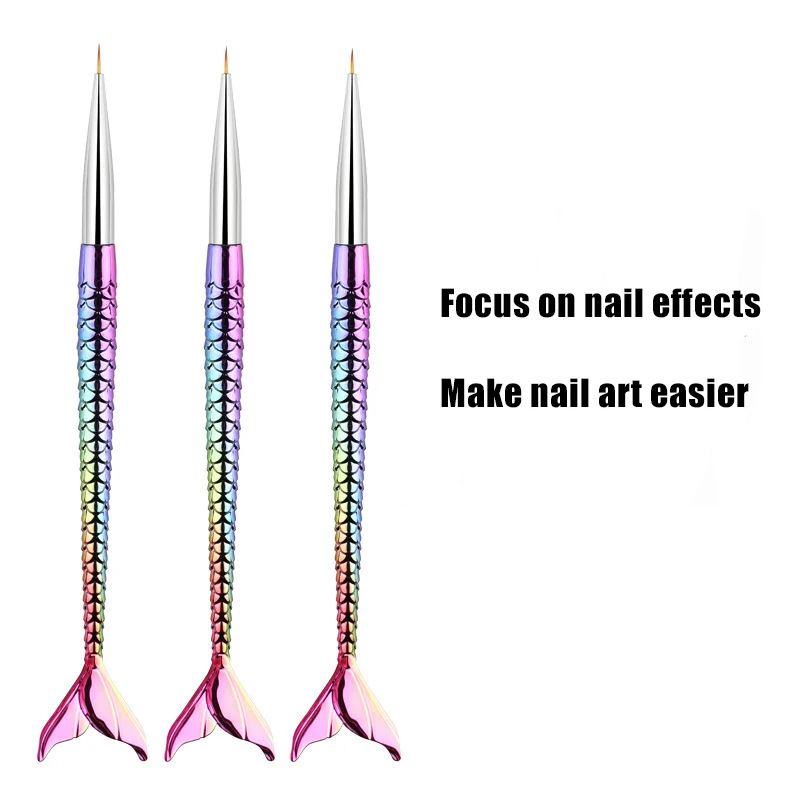 3 шт. кисть для рисования в виде русалки с сотовой ручкой полоской и линейным