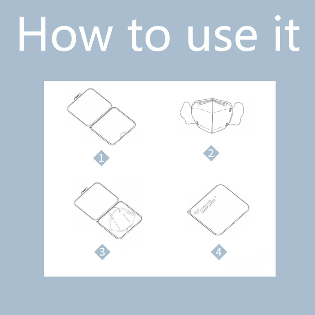 4 шт. модные маска чехол для хранения коробка Портативный одноразовые маски лица