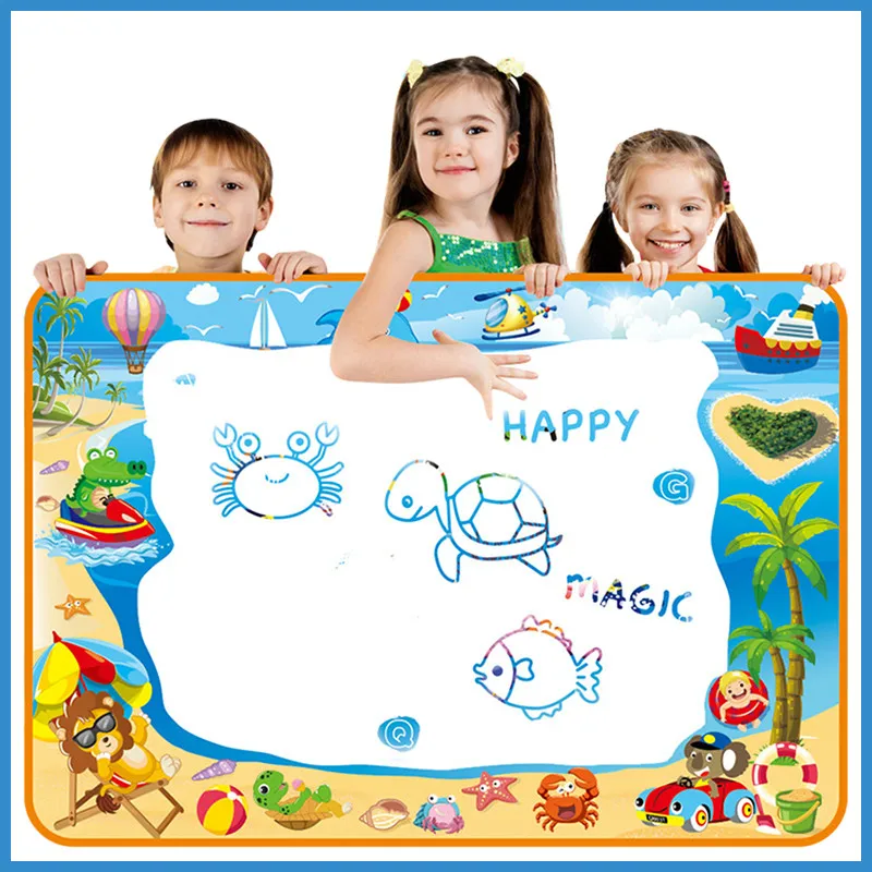 

100x70cm Early Education Drawing Toy Magic Water Drawing Mat Reusable Water Painting Rug DIY Art Color Board Magic Pad for Kids