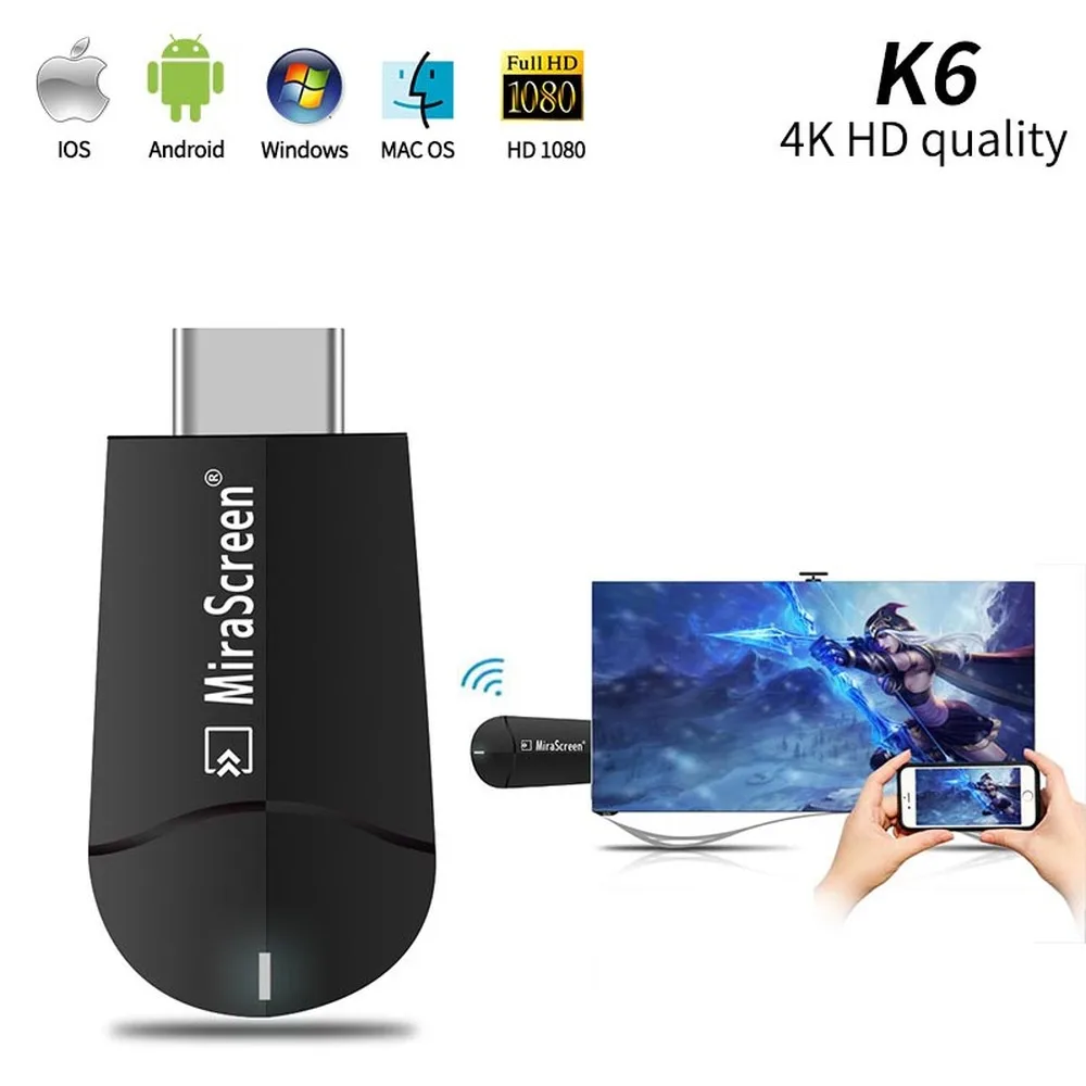 MiraScreen G5 4K HD Беспроводной Wi Fi дисплей HDMI совместимый ключ приемник 1080P TV Stick Miracast