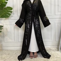 wepbel kimono abaya sequins stitching cardigan robe middle east maxi dress abaya muslim women islamic cothing caftan kimono