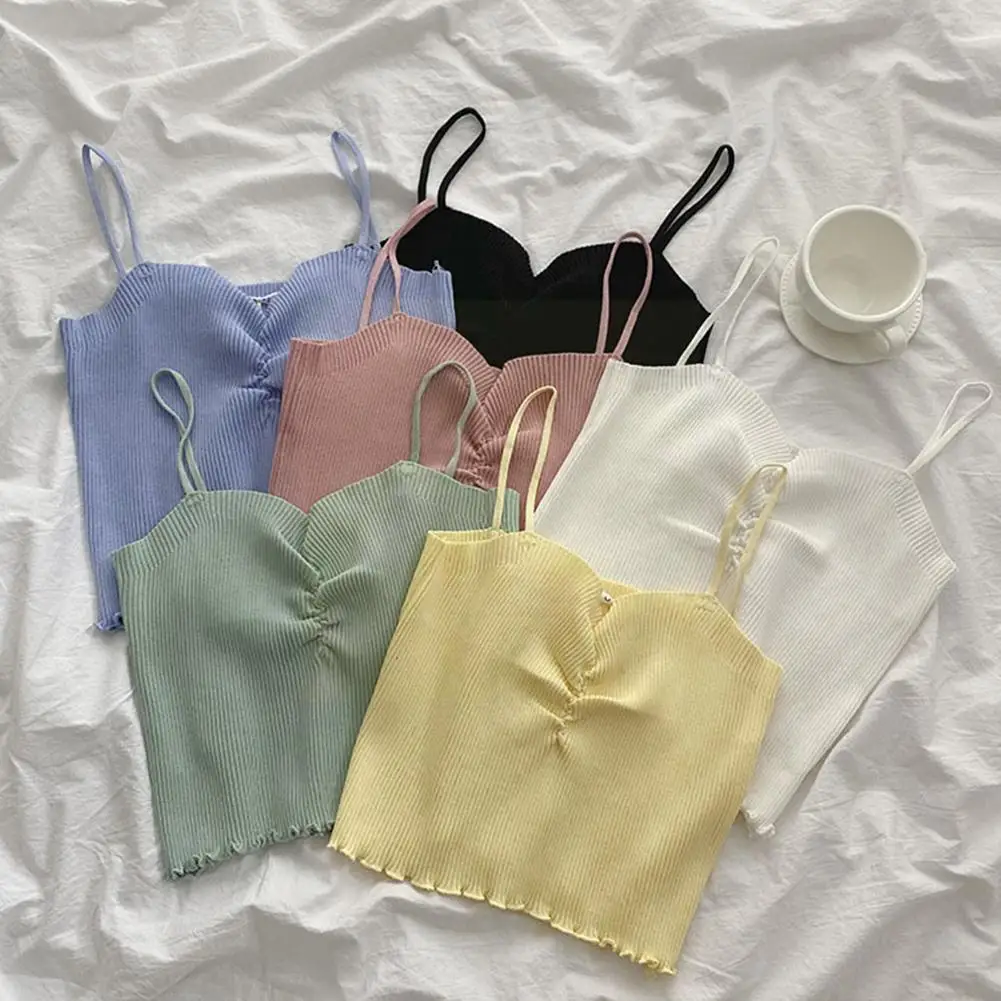 

Сексуальный женский топ на бретельках, тонкая дышащая накладка на грудь, удобное нижнее белье, майка на бретельках, на спине, Th C6n2