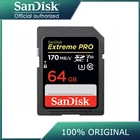 Карта памяти SanDisk Extreme PRO, карта памяти sd UHS-I, 32 ГБ, 128 ГБ, 256 ГБ, 1 ТБ, класс 10, Max95Ms, U3, V30, 4K, для камеры