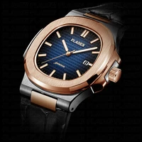pladen business mens wristwatch geneva leather bracelet watch rose gold chinese brand quartz hand watch for men gift pl1028