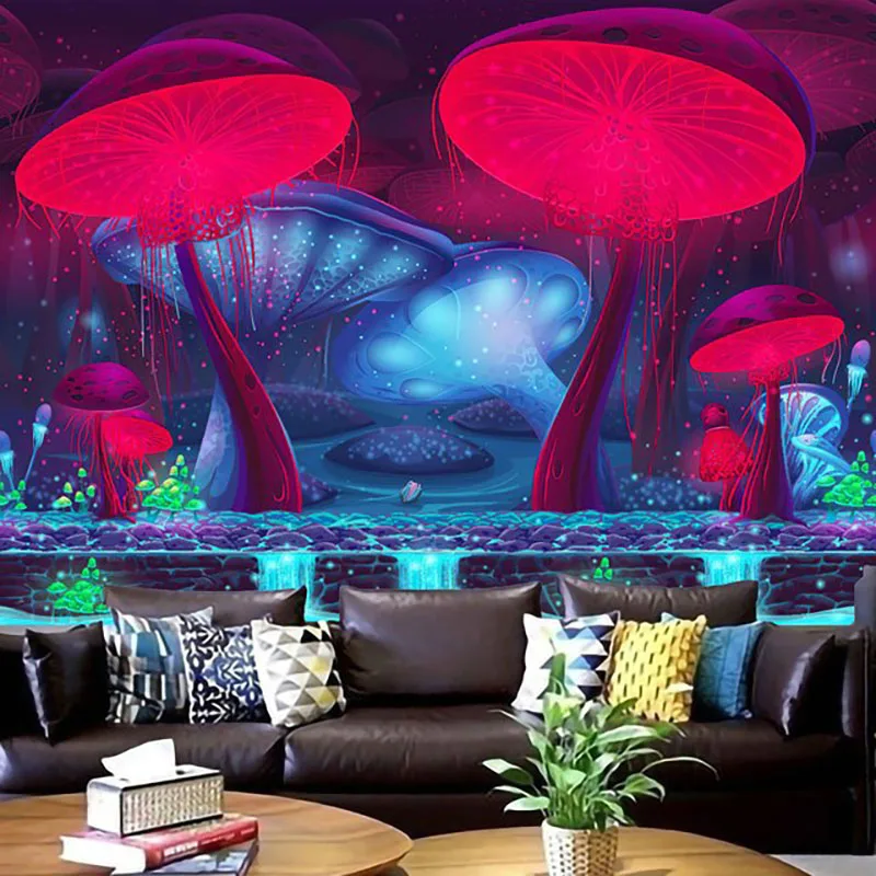 

Red Mushroom Home Decor tapestry Mandala Witchcraft Hippie Tapestry Boho decor Wall Hanging Tapestry