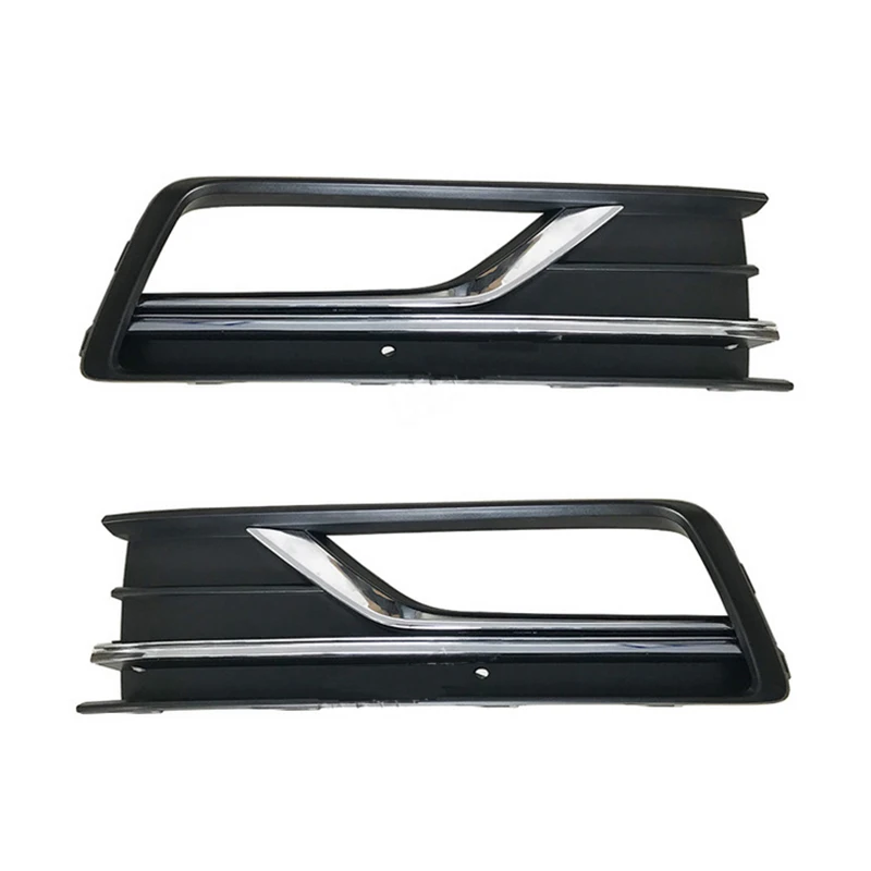 

2pcs Auto Left Right Front Bumper Fog Light Grille Grill Cover for VW Passat NMS 2016 2017 2018 56D853665C 56D853666C