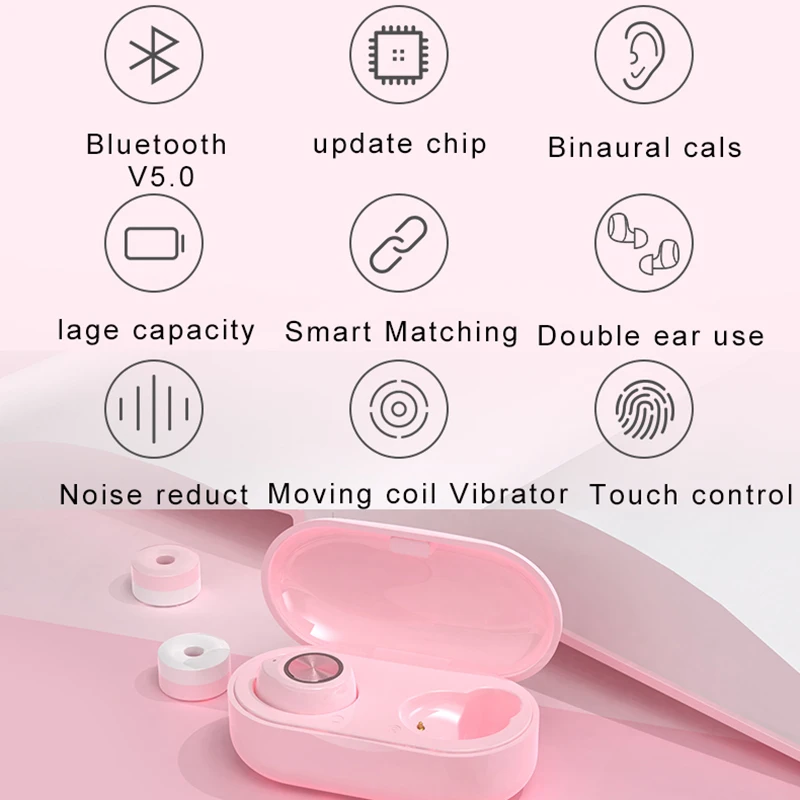 TWS 5 0 Bluetooth-наушники беспроводные наушники с микрофоном HiFi шумоподавление стерео