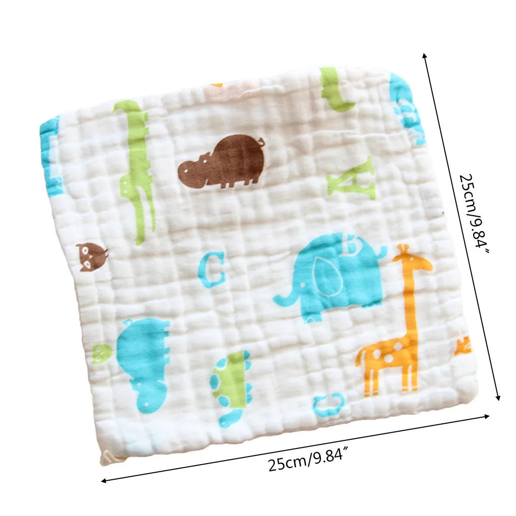 5 шт./упак. Детские квадратные слюны полотенце Младенцы Мультфильм Печать