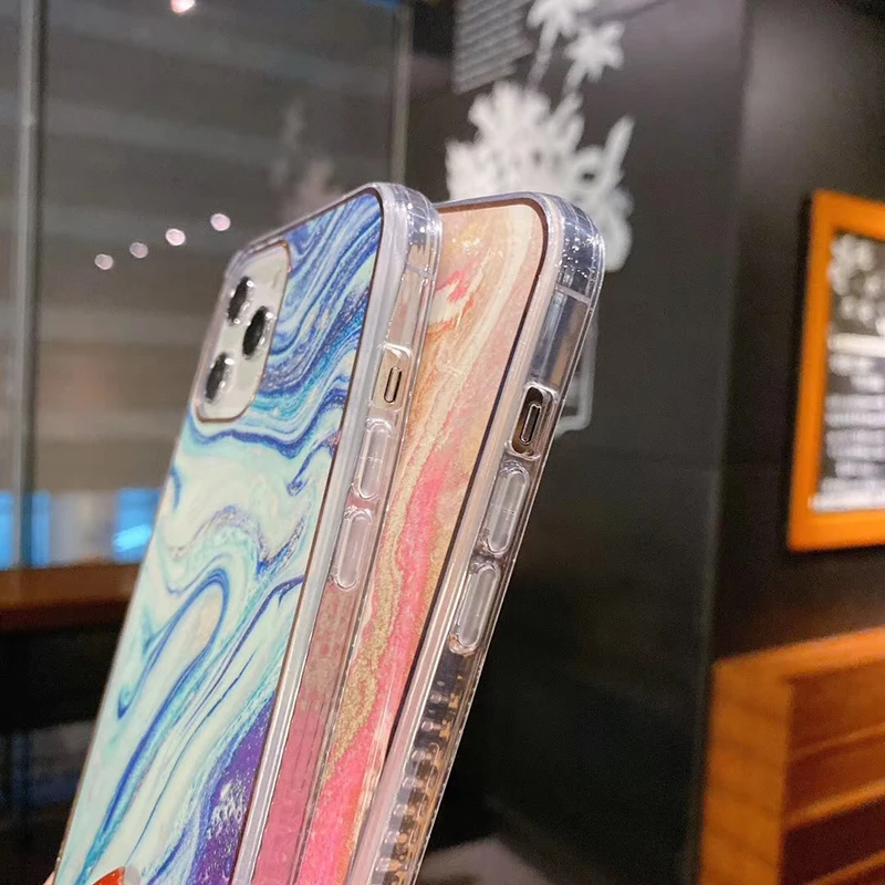 Чехол с мраморным рисунком для iPhone 12 Mini 11 Pro Max XR XS 6 7 8 Plus X|Бамперы| |