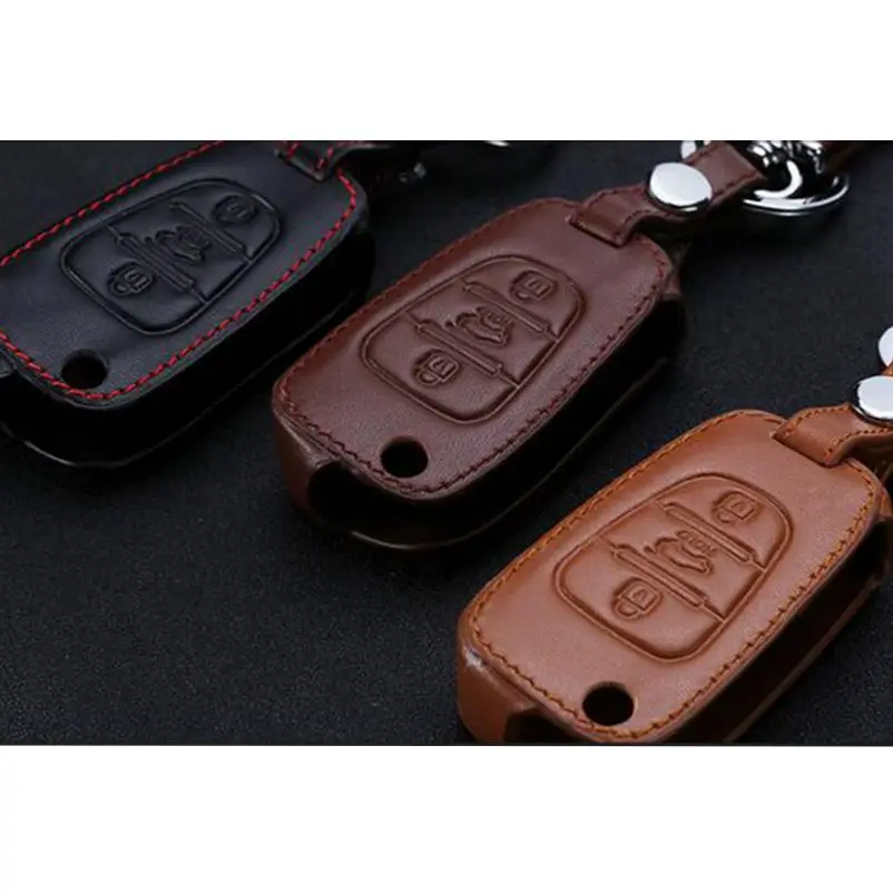 Новые 3 кнопки черного цвета из искусственной кожи Автомобильный Брелок