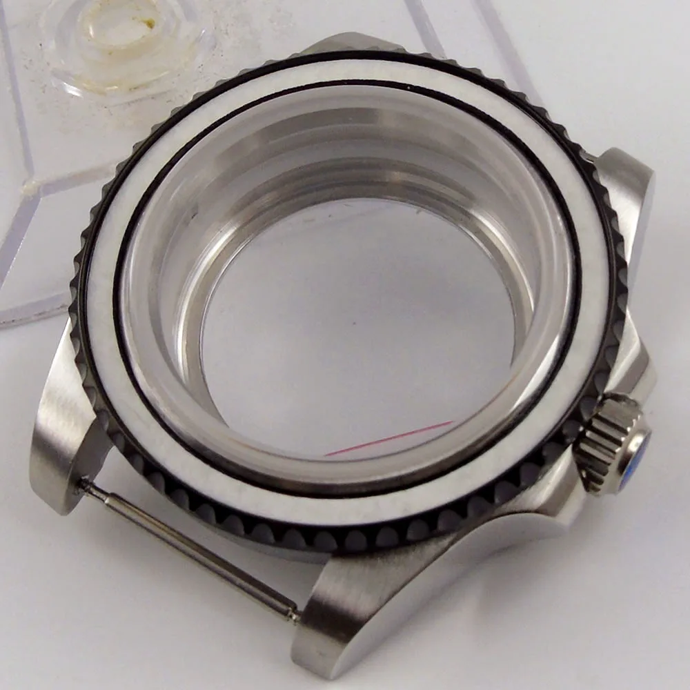 

for NH35A ETA MIYOTA SUB 40mm Automatic Watch Case Seeing Backcover Screw Crown Unidirectional Bezel Sapphire Glass