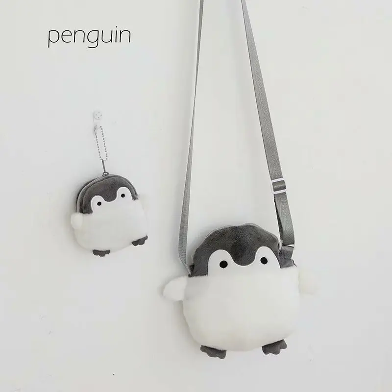23cmCute Penguint мини кошелек с сердцем для девочек Детский Kawaii мультяшный Пингвин
