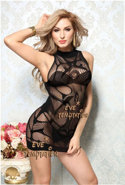 Соблазнительная Пижама нижнее белье комбидресс сетчатый боди с цветочным