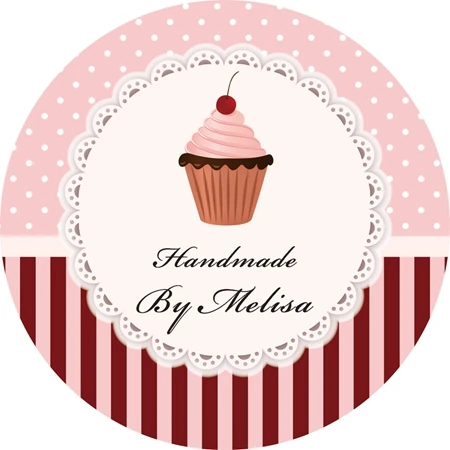 Новая бумага наклейка/Этикетка на заказ для десертов/магазина круг 5 см | Дом и сад