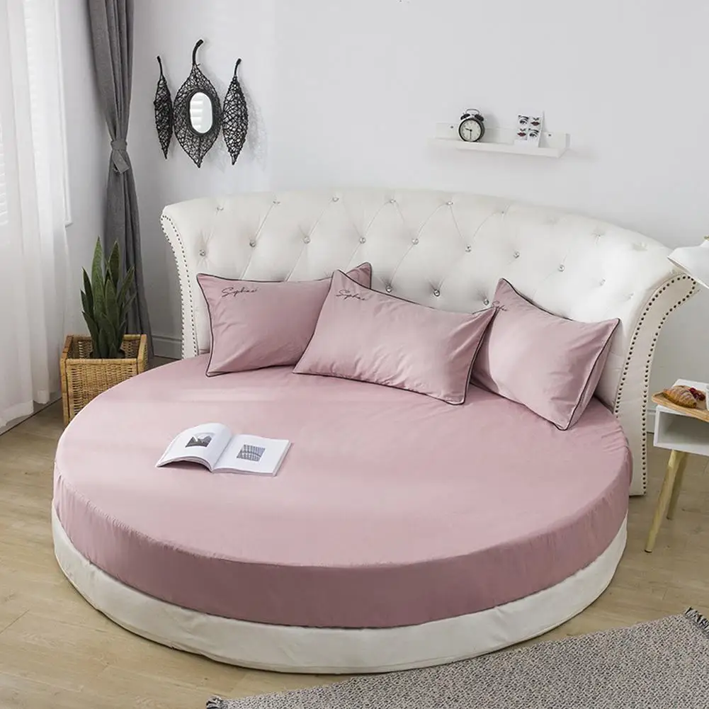 AsyPets Cotton Mattress Cover Round Bed Protector for Bedding 220cm Diameter | Дом и сад