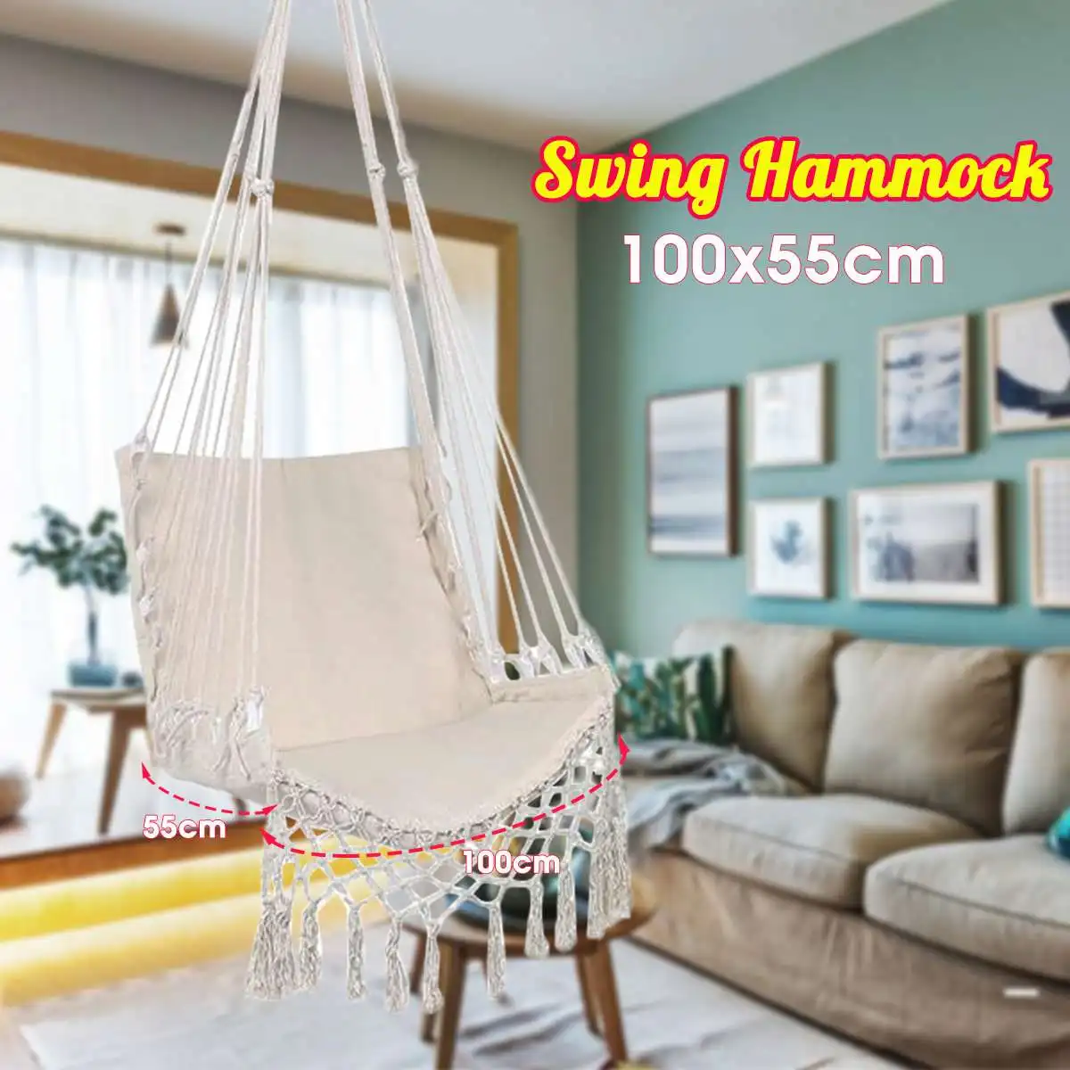 Скандинавский стиль белый гамак подвесное кресло мебель для помещения садовое