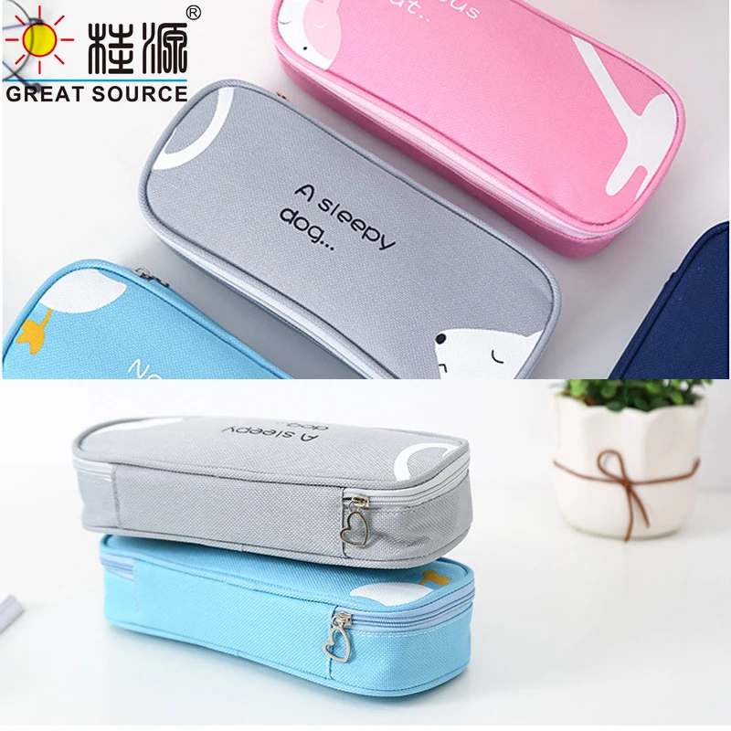 

Stationery Organizer Bag Pencil Bag Oxford Fabric Ziplock Closer Pen Bag(1PC)