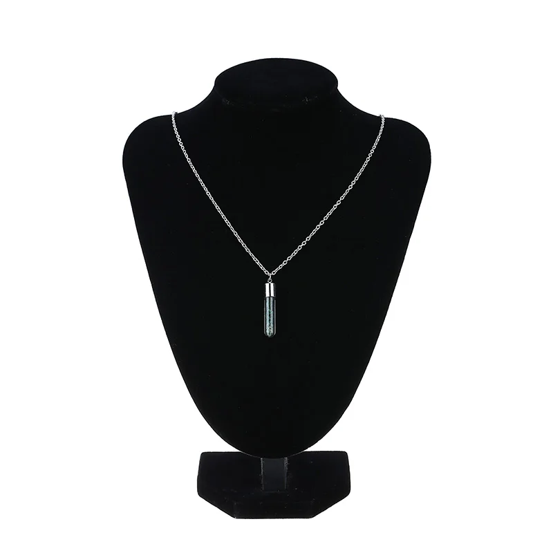 Винтажное ожерелье с натуральными зелеными водорослями для женщин и мужчин