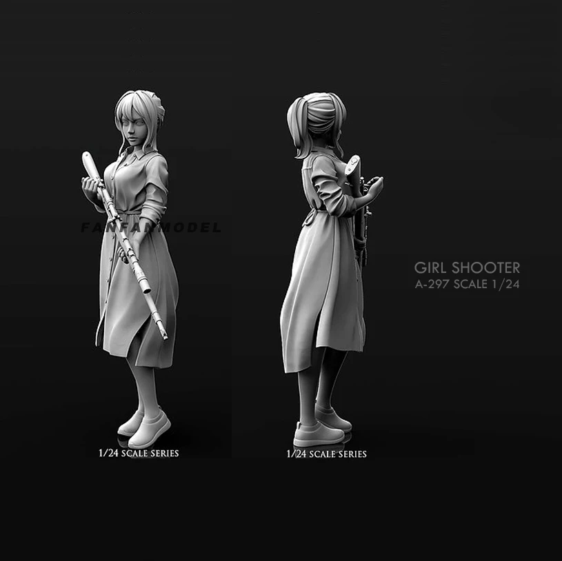 75 мм смолы модель комплекты рисунок молодая девушка самодельный A-297 | Игрушки и