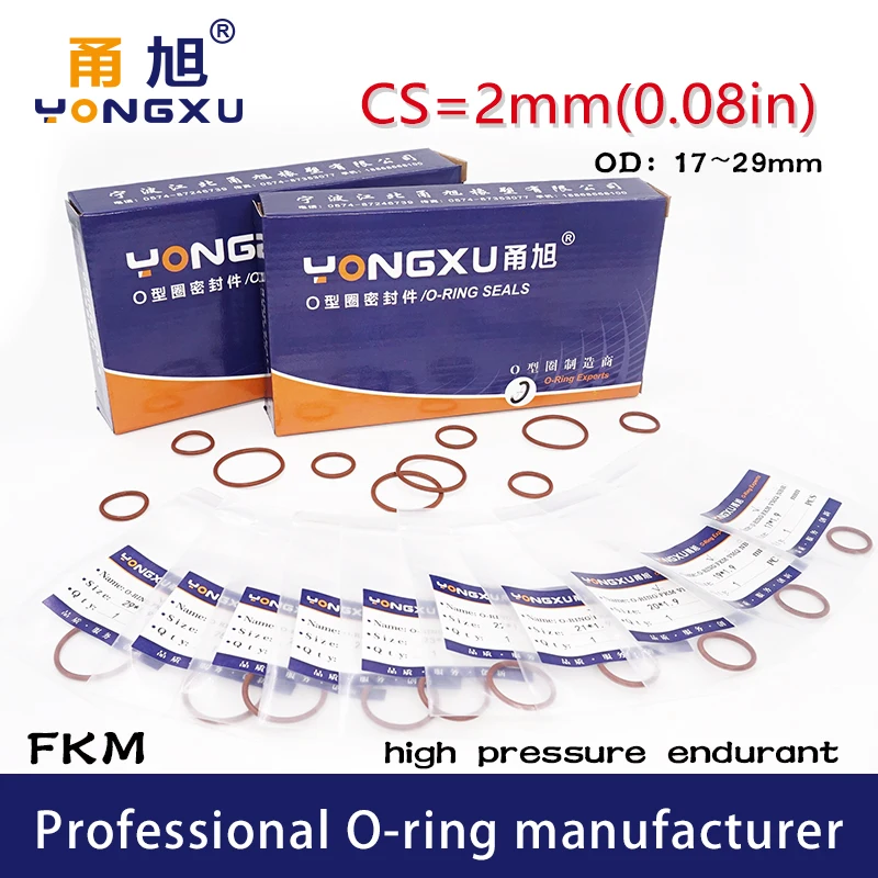 Уплотнительные кольца из фторкаучука, 10 шт./лот, коричневые, FKM, диаметр 2 мм, внешний диаметр 17/18/20/21/22/23/24/25/26/27/28/29*2 мм, уплотнительное кольцо уплотнительные кольца Wa Уплотнительные кольца из фторкаучука, 10 шт./лот, коричневые, FKM, диаметр 2 мм, внешний диаметр 17/18/20/21/22/23/24/25/26/27/28/29*2 мм, уплотнительное кольцо уплотнительные кольца Wa