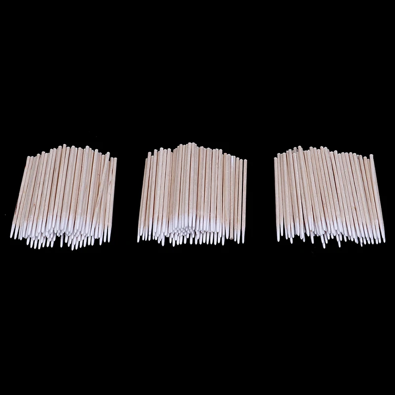 300 шт. тампоны грим стик с острым для перманентного макияжа чистки ушей ватные