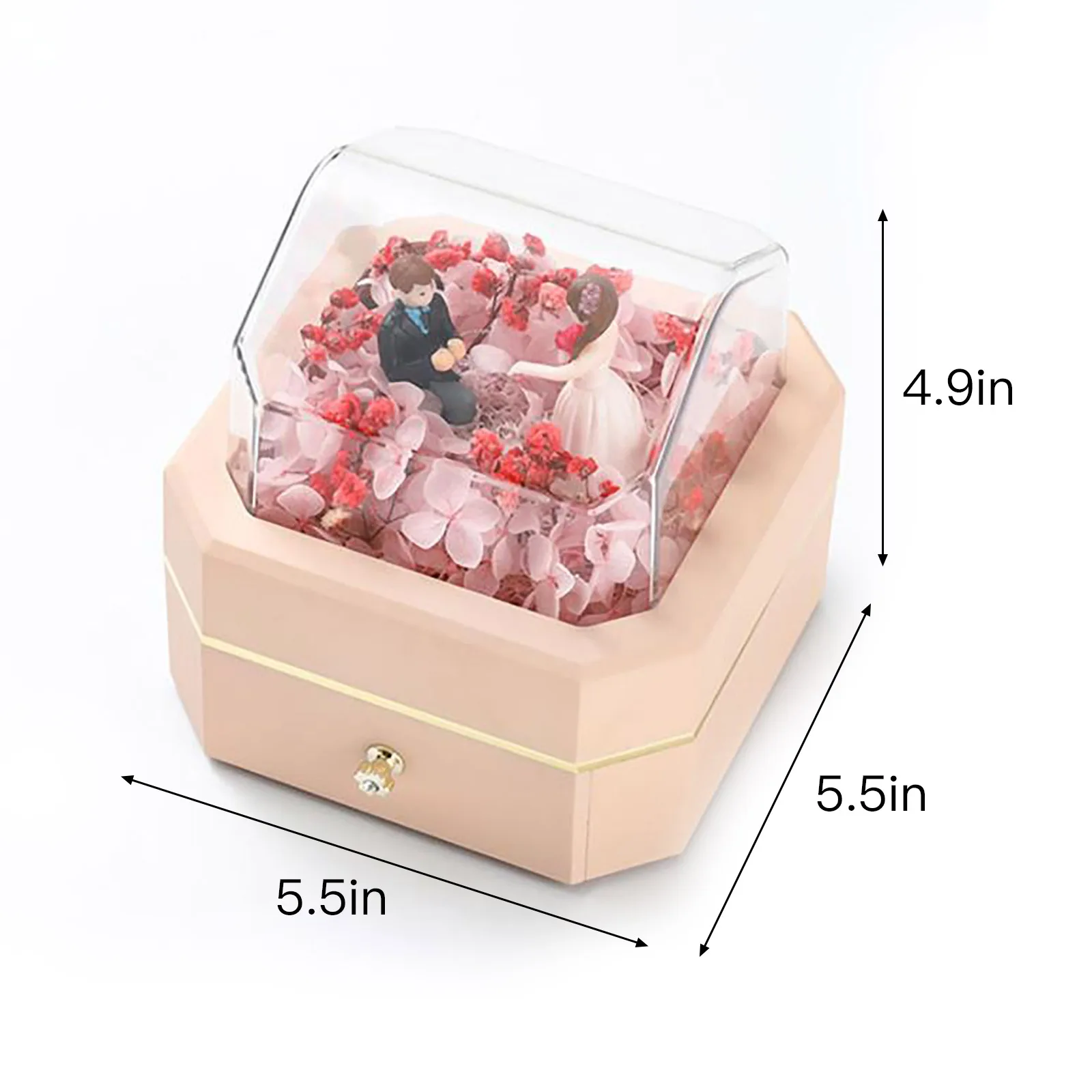 

Light Jewelry Box Flower Box Gift Artificial Flowers Home Decortion Christmas Valentines Wedding Gifts