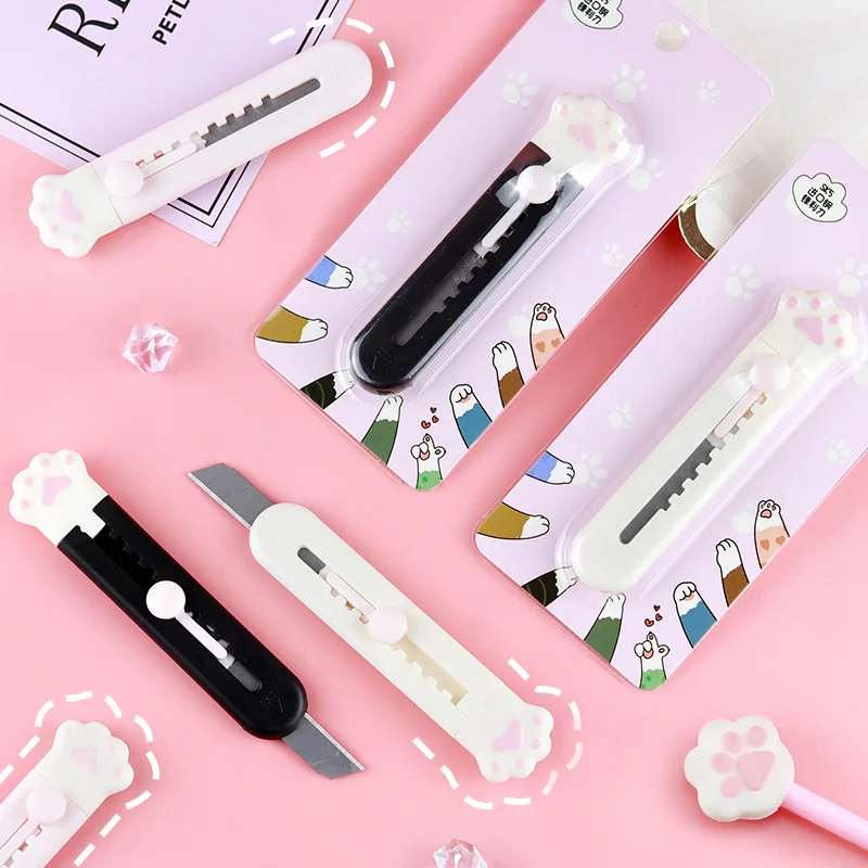 

Girl Heart Cat Claw Art Knife Mini Portable Student Art Knife Express Unpacking Unpacking Envelope Office Paper Cutting Cutter