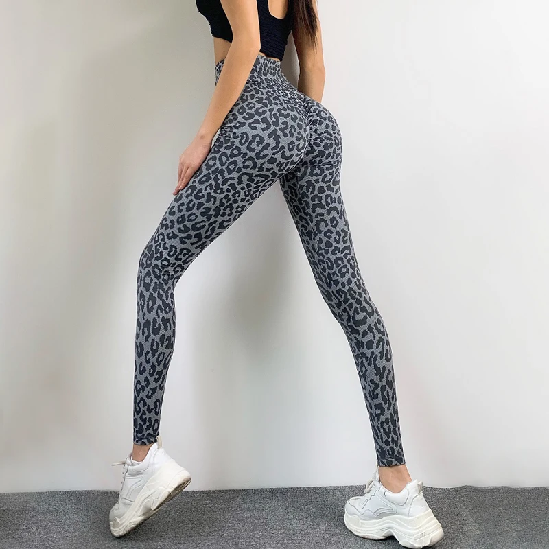 

ASHEYWR Women Leopard Printed Leggings High Waits Buttocks Push Up Fitness Leggins Woman Slim Elastic Workout Legging Sexy Femme