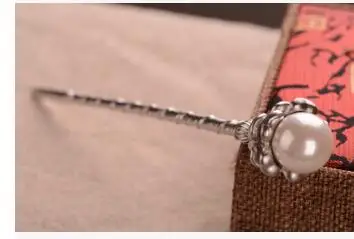 

Women Handmade Alloy Pearl Hair Chopsticks Hair Stick Hairpin Chignon Pin Gift