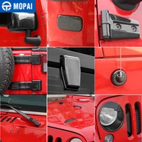 mopai styling mouldings carbon fiber grain car exterior decoration cover for jeep wrangler jk 2007 2017 accessories