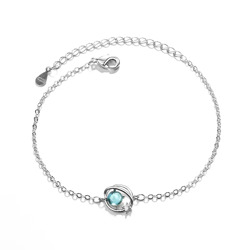 

Japanese little fresh artificial blue glass fantasy planet Bracelet female cosmos Aurora planet niche design feeling Bracelet