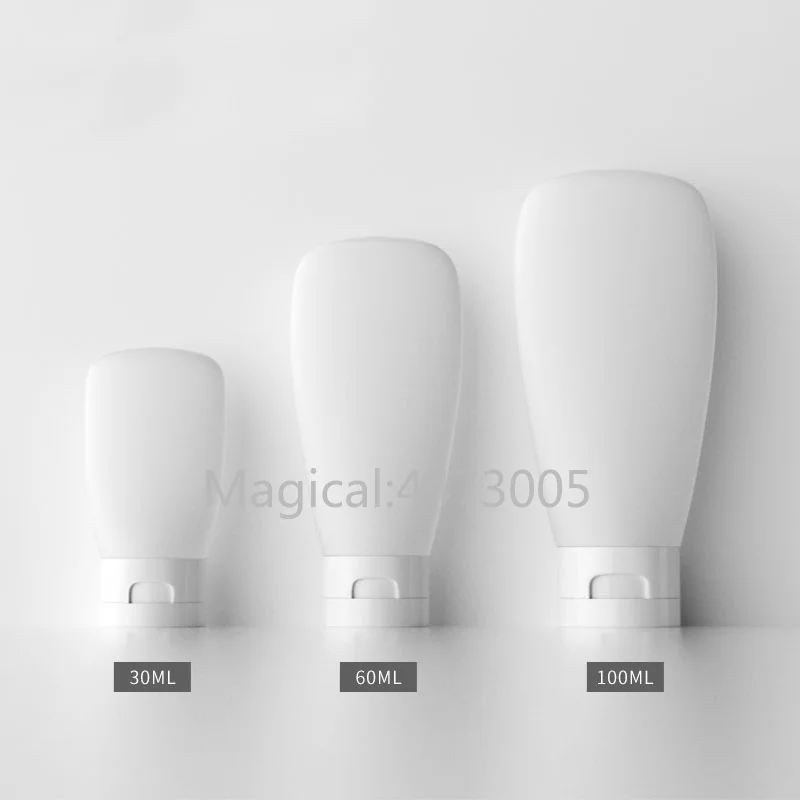 

50/100pcs 30/60/100ml Empty Cosmetics Hose Soft Tube, DIY White Lotion Container, Portable Squeeze Tube, Emulsion Cream Package