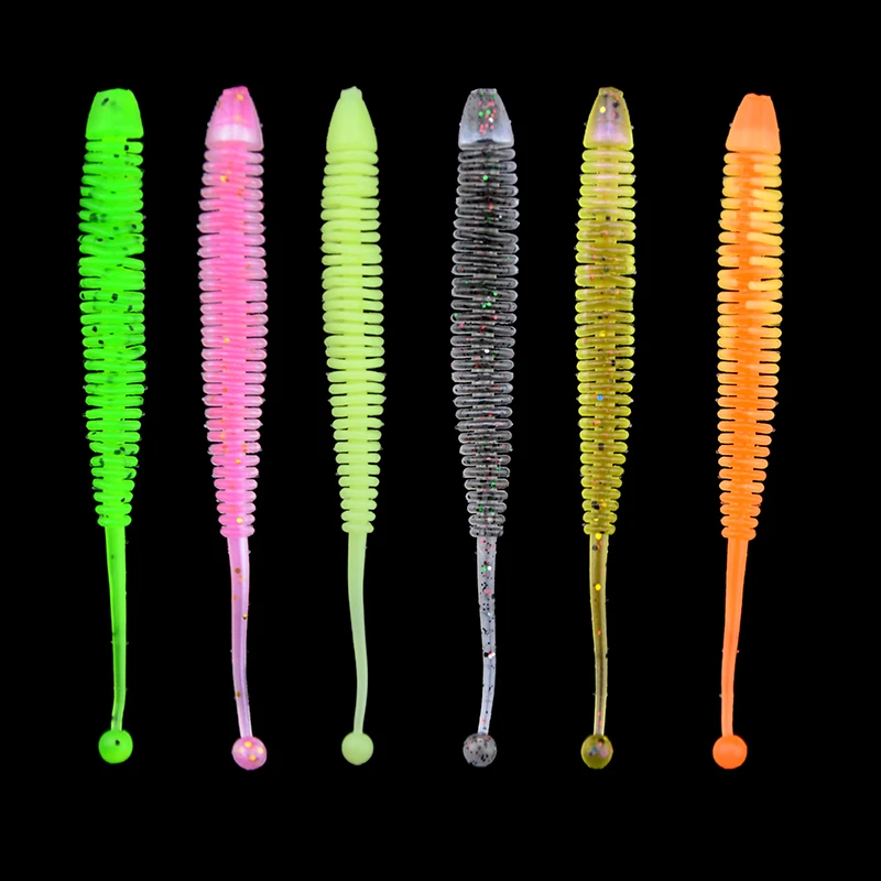 

8cm Soft Artificial Fishing Lures Swimbait Tail Grub Lures Worm Moggot Squid Fish Isca Artificial Grub Lures Baits for Pesca
