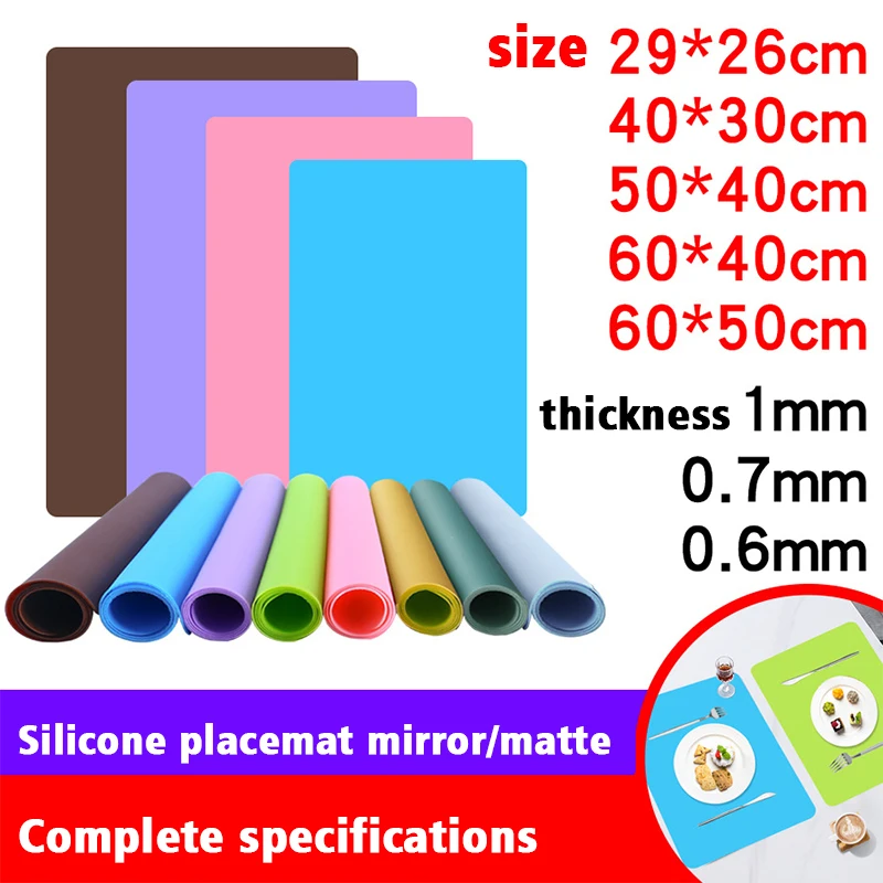 

Extra Large Silicone Mat Heat Resistant Sheet Waterproof Pad Kitchen Counter Protector Vinyl Craft Mats Nonslip Table Placemat