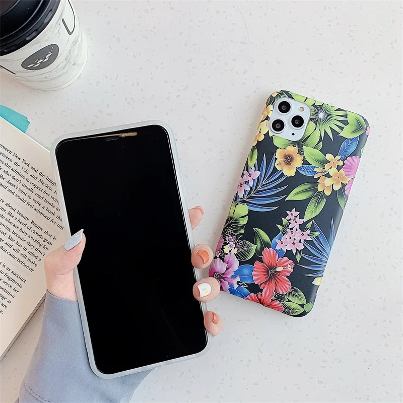 Новый винтажный цветочный чехол для телефона iPhone 11 Pro XR XS Max 7 8 6 6S Plus SE 2020 роскошный