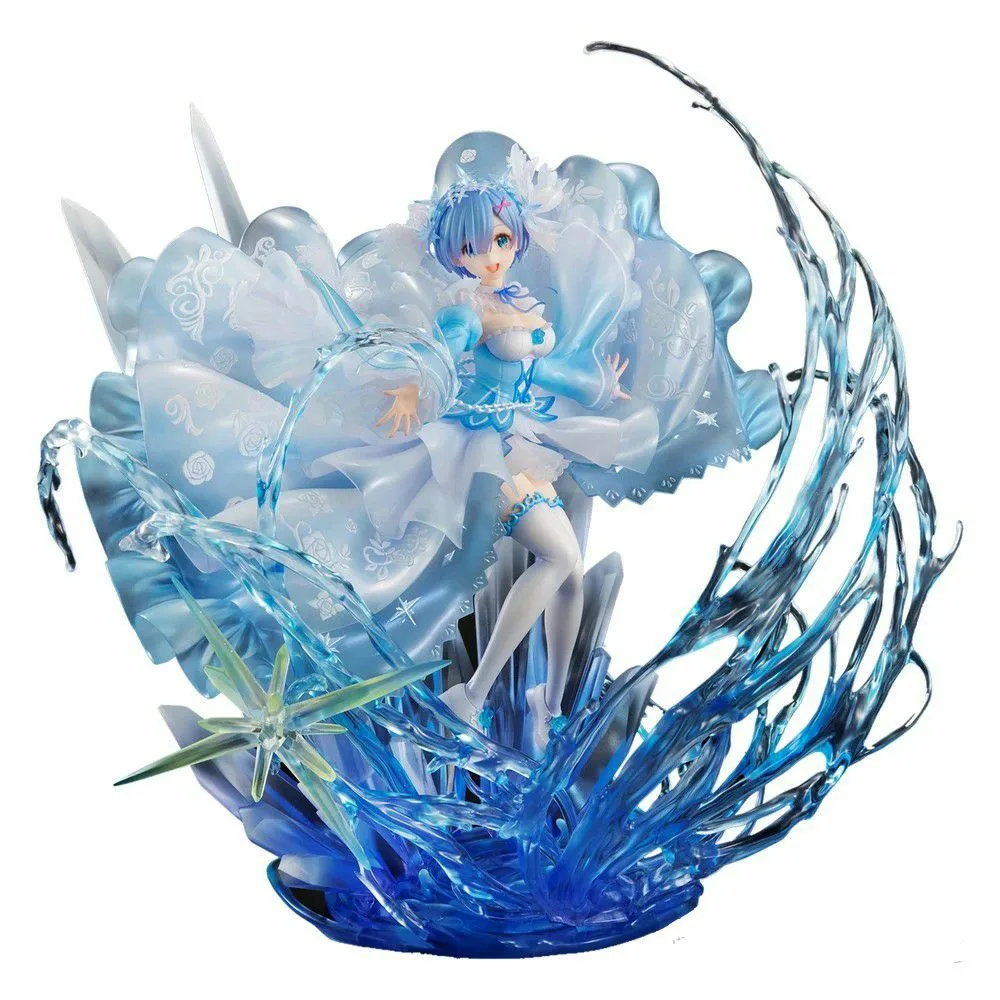 

Новинка 28 см 3 кг для Re:Life in a другой мир от zero Crystal Rem ПВХ жесткая аниме экшн-фигурка Модель Коллекционная игрушка кукла