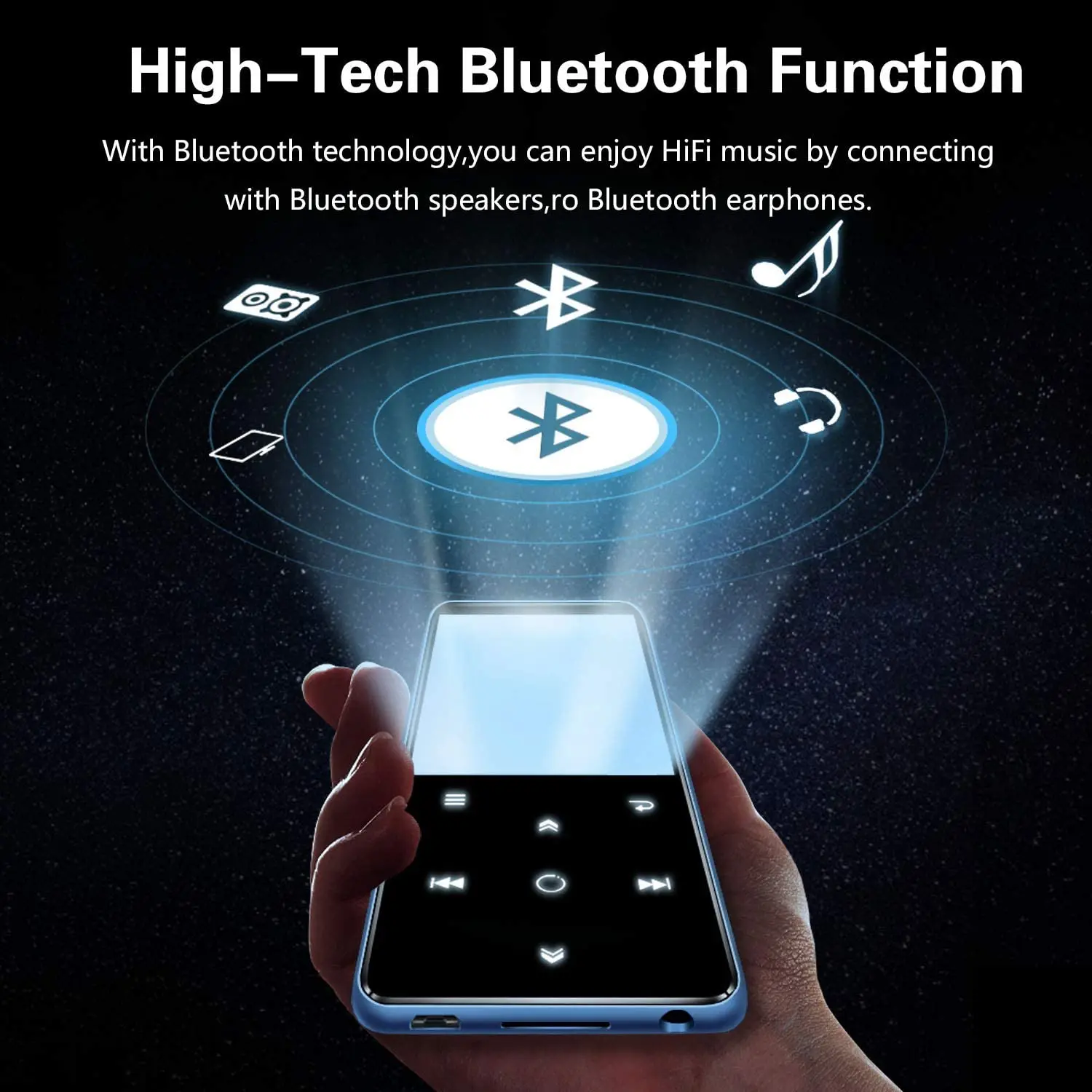 2021 Новое поступление Bluetooth MP4 музыкальный плеер с динамиком 16G экраном 2 4 дюйма