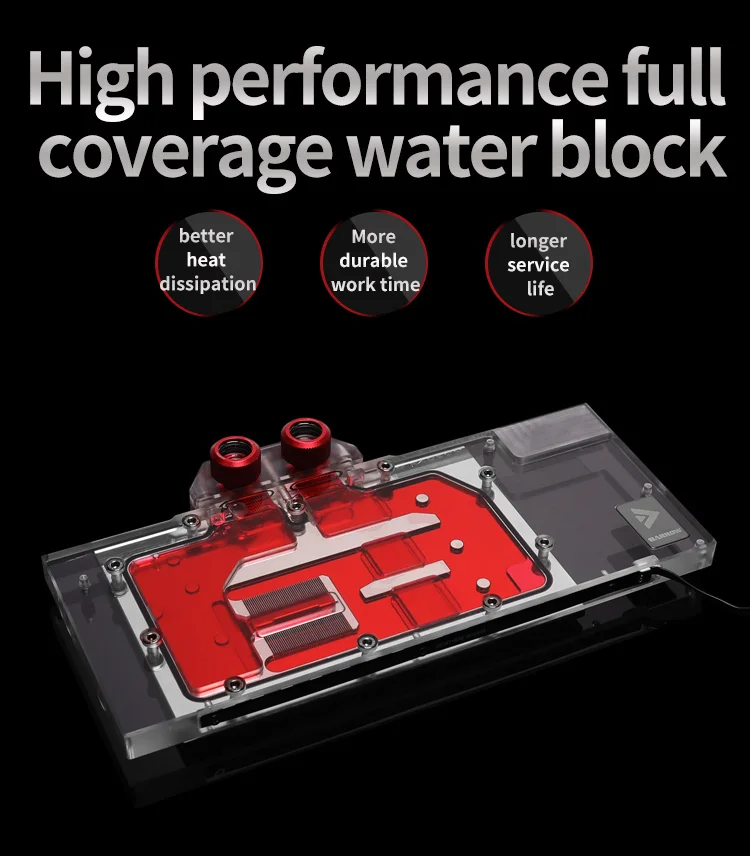 Барроу водного блока использовать для AMD Radeon VII основатель издание/полное покрытие GPU Блок/Поддержка Backplate 5 в 3PIN заголовок RGB