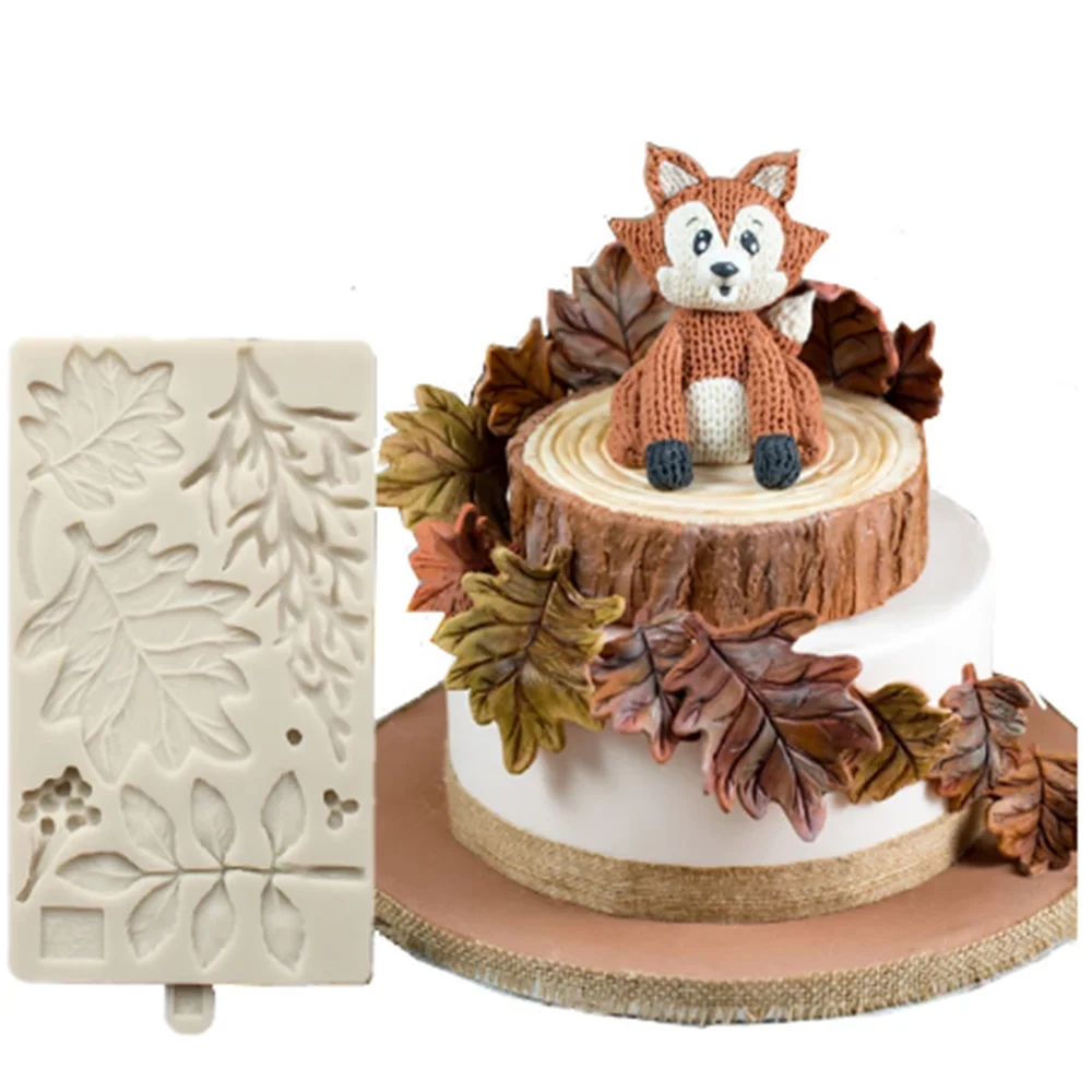 

Aouke Branch Leaves Silicone Mold DIY Cake Baking Decoration Kitchen Dessert Chocolate Mold Plant Leaf Shape Silicone Mold