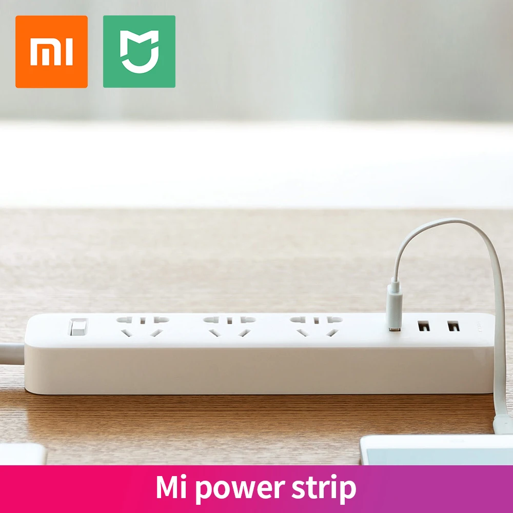 

Xiaomi Socket Xiaomi Plug-In Board 3USB 2A Fast Charge Plug Fast Charging Interface Extension Socket Standard Pluge Wall Outlet