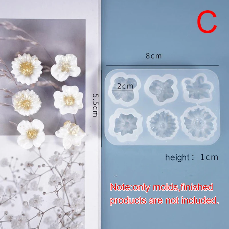 

Flower Liquid Silicone Mold DIY Resin Jewelry Pendant Necklace Pendant Mold For Jewelry