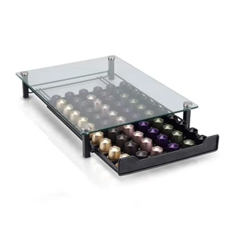 Стеклянная стойка для кофе Nespresso 2020 капсул фирменные капсулы хранения полка