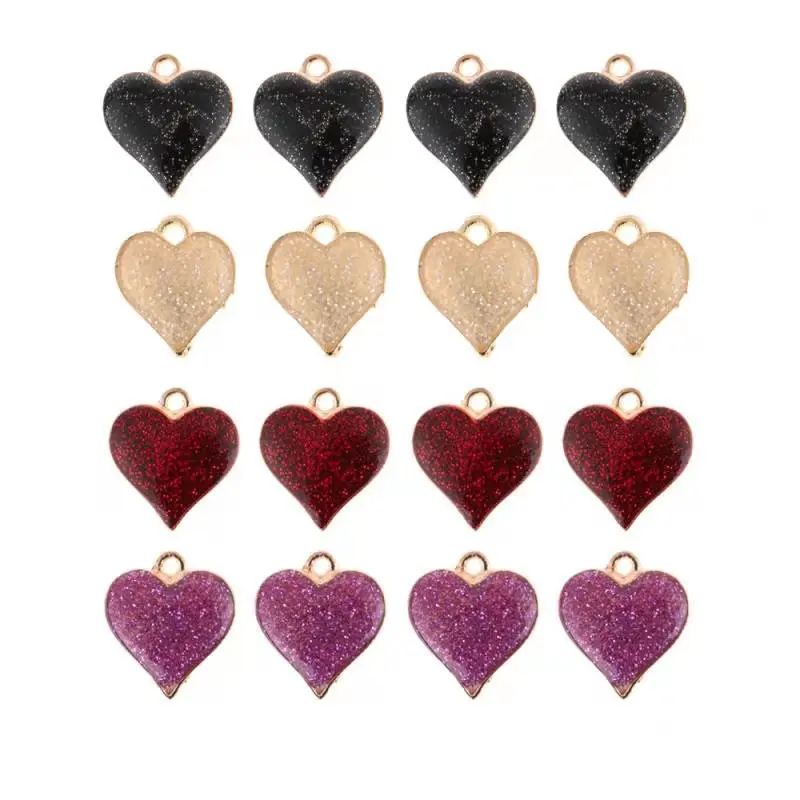 

Sansango 10pcs Cute Earrings DIY Accessories Cartoon Heart Simple Pendant Earrings Material Enamel Charm