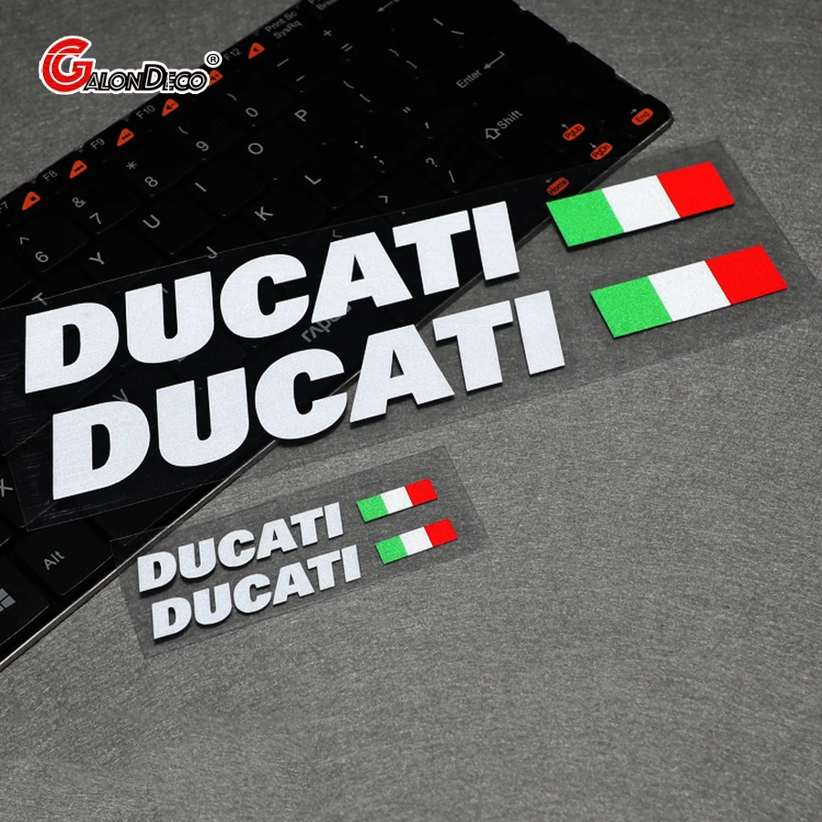 

LuLu #276 Motorcycle Stickers and Decals for Ducati Performance Italy Reflective Side Stripe Vinyl Decal Waterproof Helmet Lens