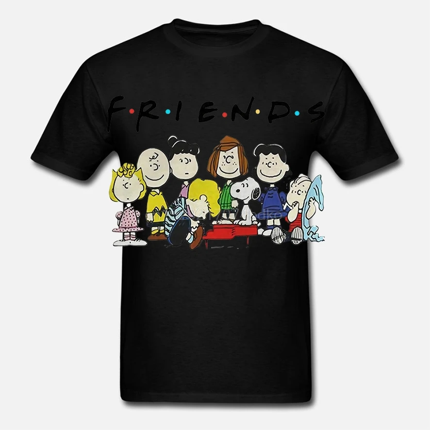 Snoopie tee Charlie коричневый и друзья рубашка для друзей мужчин женщин унисекс модная