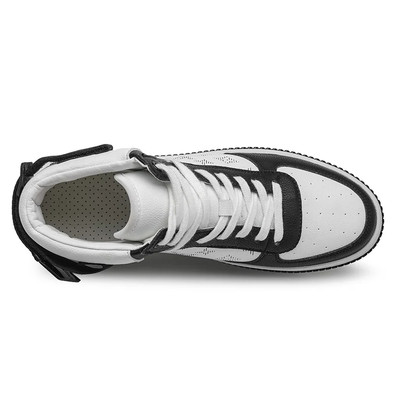 

High top sneakers for men and women street hip hop leather sports shoes lace up men's and women's running shoes 2021