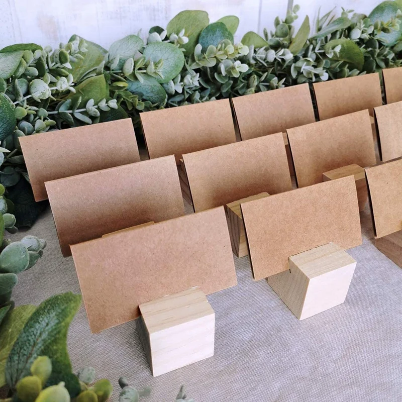 30 комплектов деревянный Настольный держатель для карт небольшой площади блок