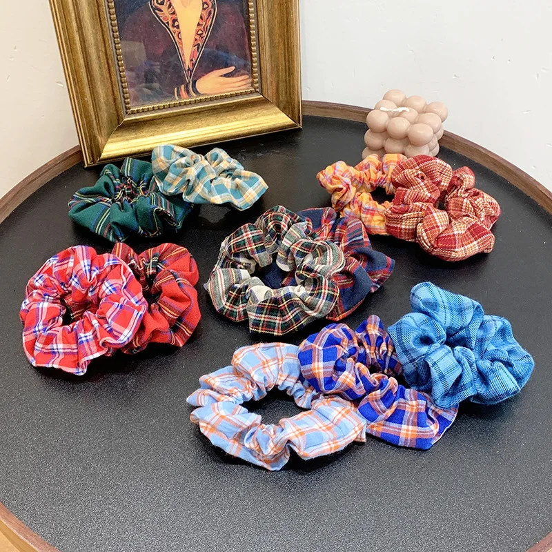 Женские резинки для волос с цветными блоками в полоску эластичные хвоста ободок