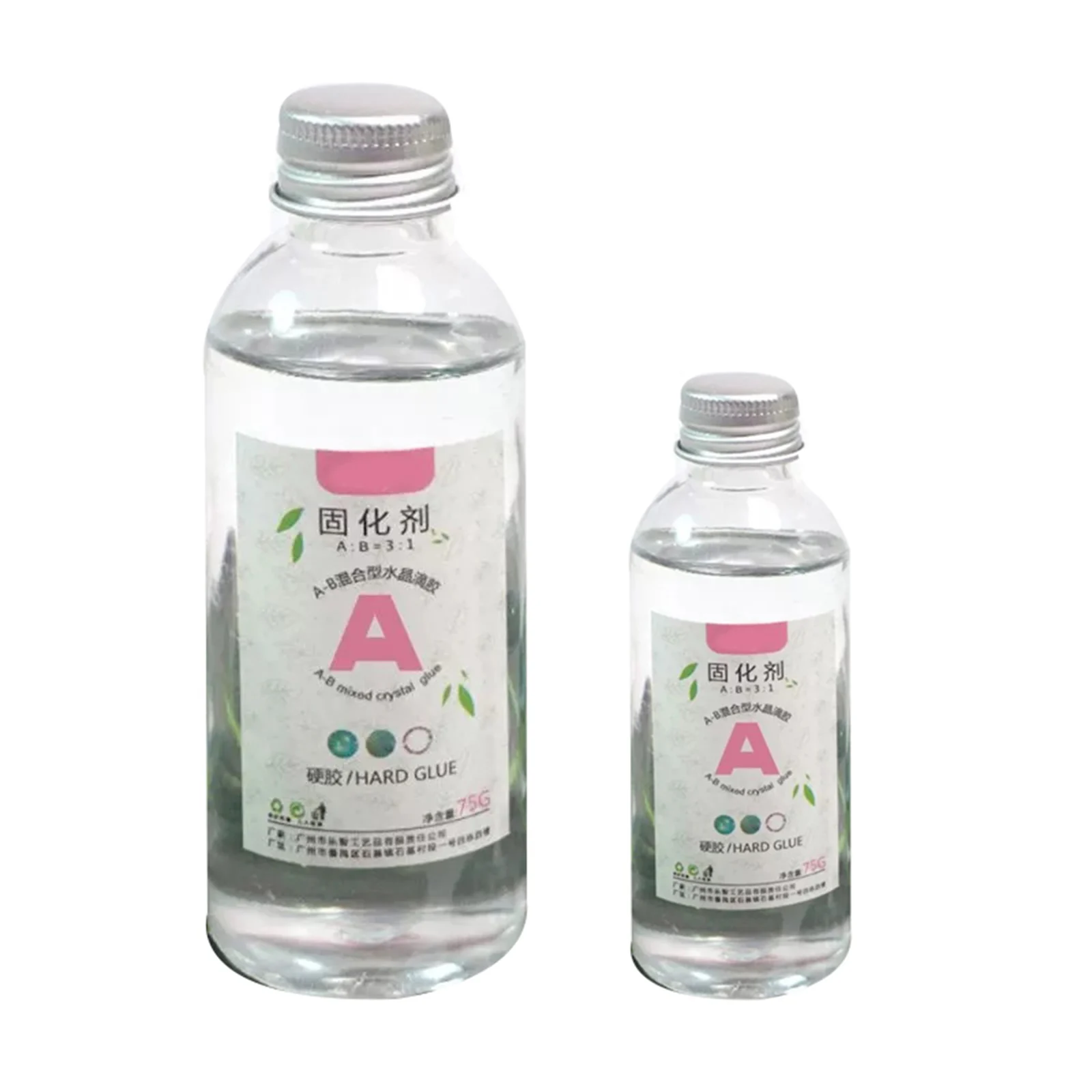 

Hot 1 Set Clear Resin Epoxy High Adhesive 3:1 AB Crystal Glue Resin DIY Jewelry Making MVI-ing