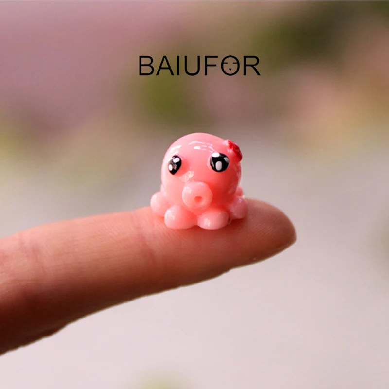 BAIUFOR Kawaii мини-фигурки осьминогов и миниатюры морской аквариумный ландшафт